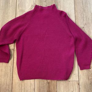Vintage Carriage Court Oversized Fuchsia Sweater Large
